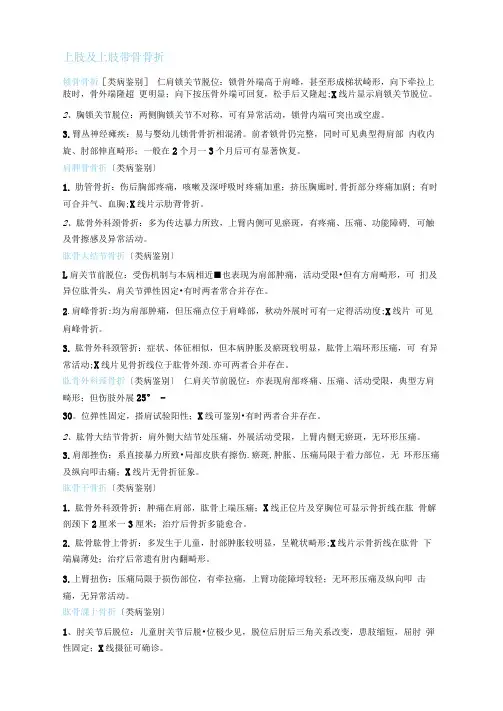 骨科常见专科诊断