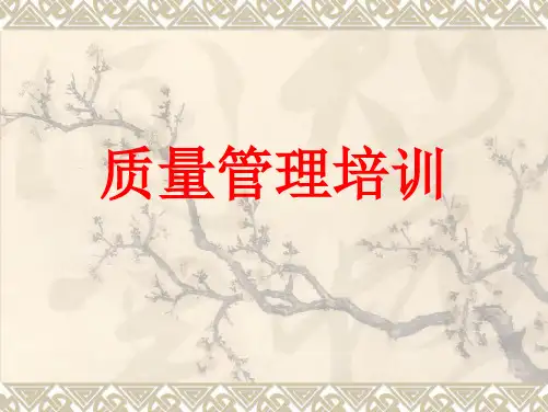 质量管理培训(PPT 31页)