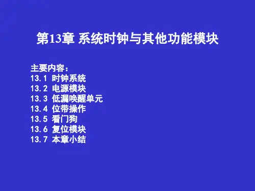 飞思卡尔嵌入式课件 KL25第十三章  时钟与其他模块