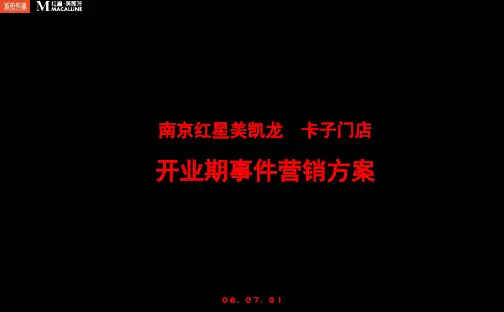 南京红星美凯龙开业营销策划方案 精品
