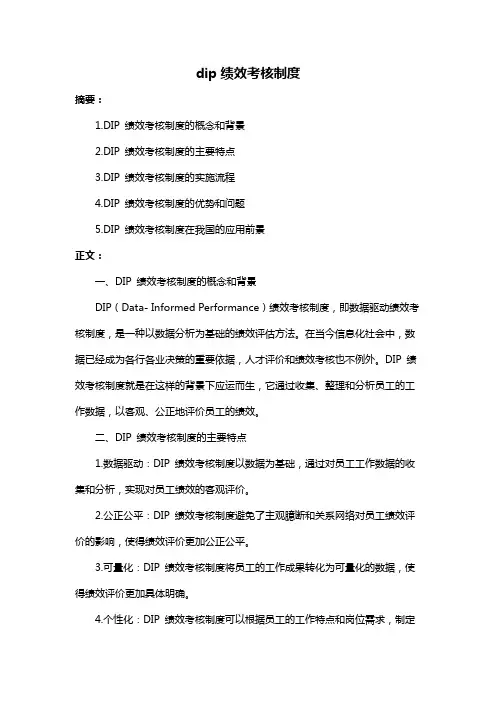 dip绩效考核制度