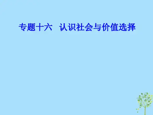 高考政治一轮复习生活与哲学专题十六认识社会与价值选择考点2人民群众是历史的创造者课件