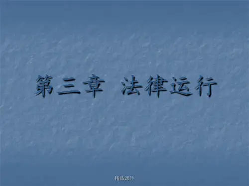 第三章法律运行ppt课件