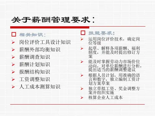薪酬福利精讲最全面的薪酬与福利管理166页课件