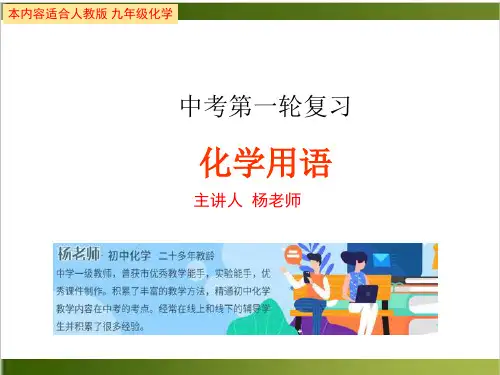 中考化学第一轮复习化学用语24张