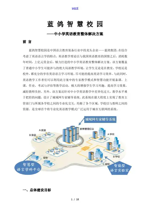 智慧校园方案设计--蓝鸽