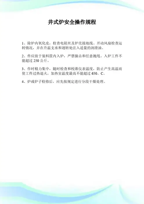 井式炉安全操作规程.doc