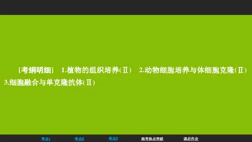 高考生物一轮复习 第10单元 现代生物科技专题 第35讲 细胞工程名师公开课省级获奖课件(选修3)