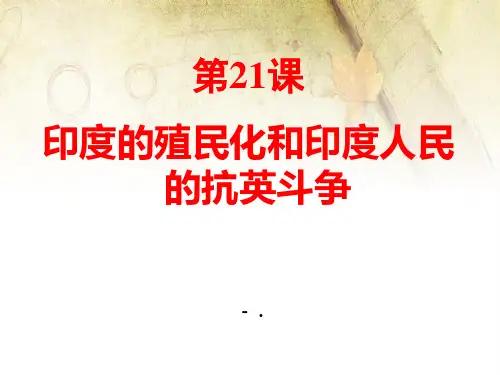《印度的殖民化和印度人民的抗英斗争》殖民扩张和殖民地人民的抗争资源PPT课件2