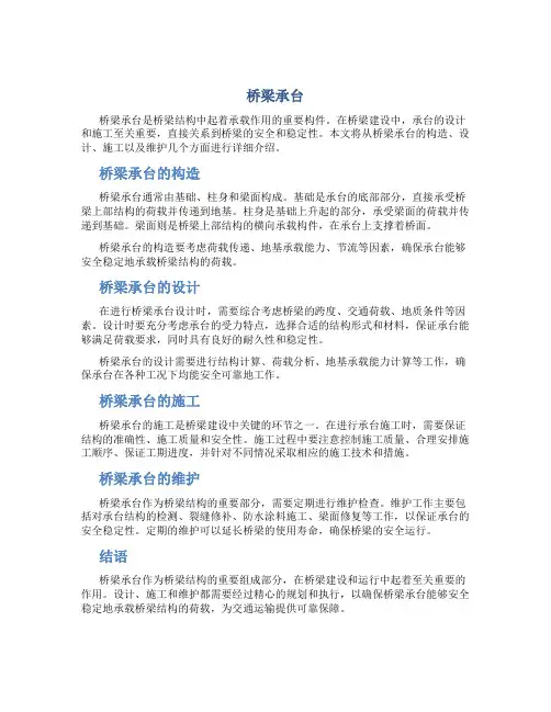 桥梁承台资料