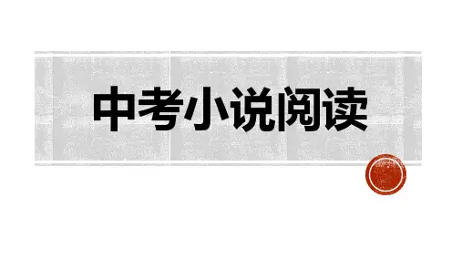 2023年中考语文专题复习-小说阅读课件(共40页)