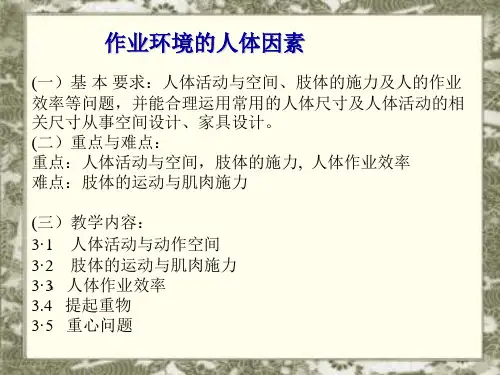 作业环境的人体因素