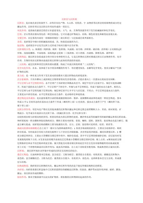 沉积岩与沉积相