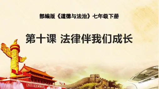 人教版道德和法治七年级下册 第十课 法律伴我们成长 复习课件(共27张PPT)