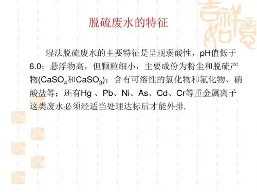 脱硫废水的处理