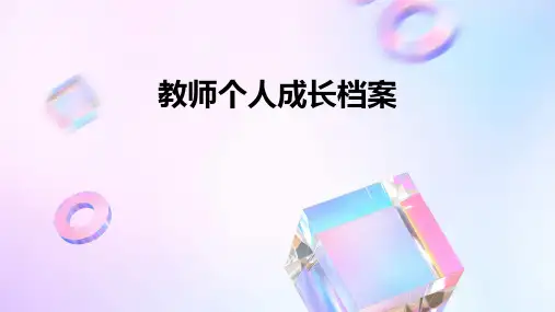 教师个人成长档案