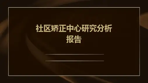 社区矫正中心研究分析报告