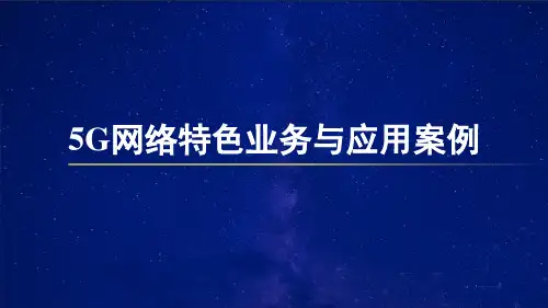 3. 5G特色业务与应用案例