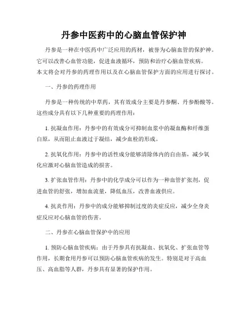 丹参中医药中的心脑血管保护神