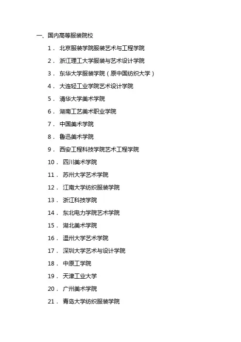 服装设计的学校