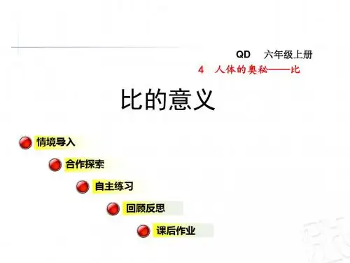 青岛版六年级数学上册第4单元人体的奥秘—比PPT精品教学课件