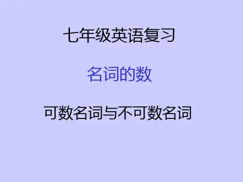 可数名词与不可数名词