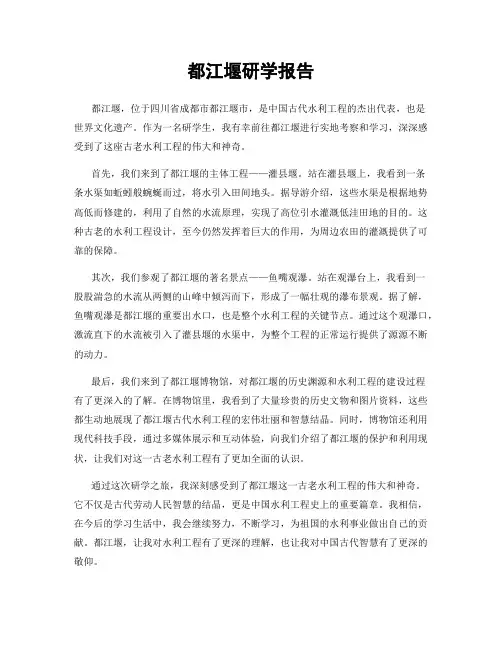都江堰研学报告