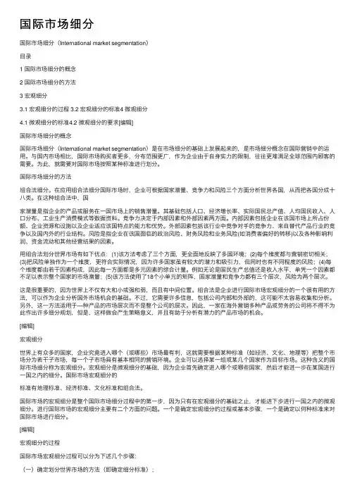 国际市场细分