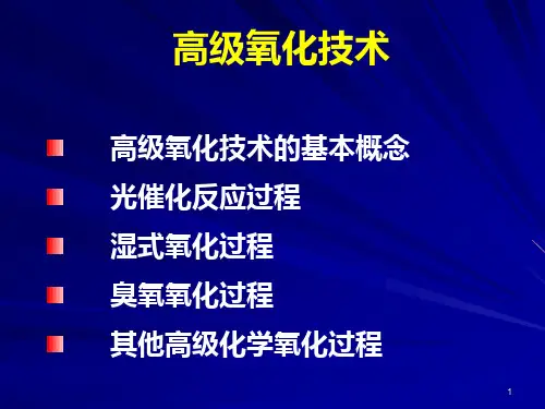 光催化氧化过程PPT课件