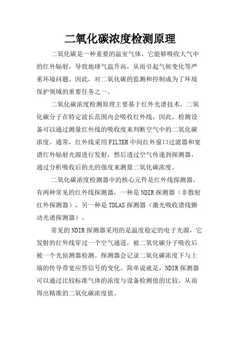 二氧化碳浓度检测原理