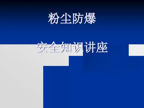 粉尘防爆安全知识讲座(PPT 58页)