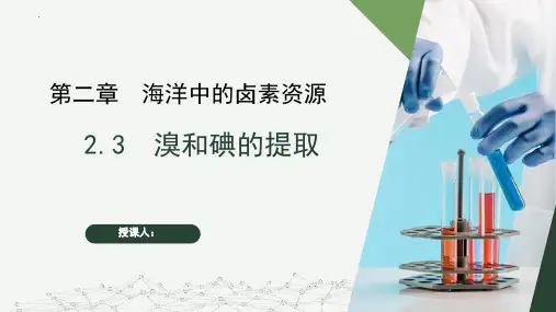 2.3 溴和碘的提取(同步课件)-高一化学同步精品课堂(沪科版2020必修第一册)