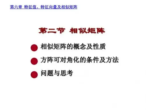 6-2 相似矩阵