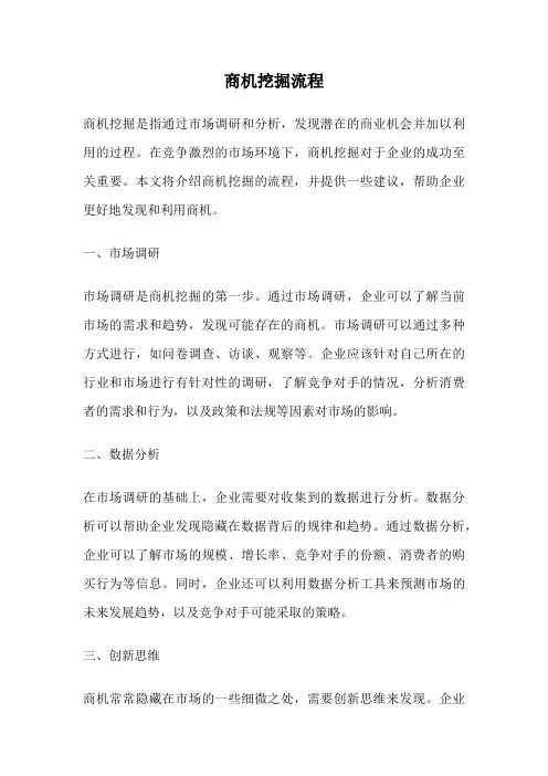 商机挖掘流程