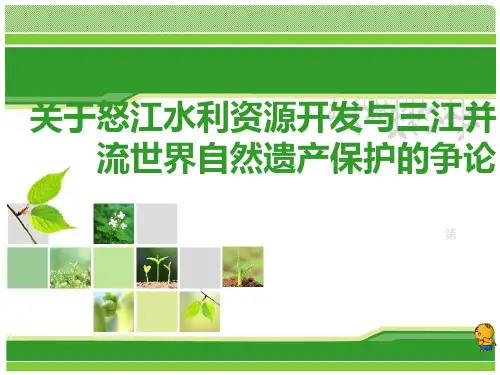 关于怒江水利资源开发与三江并流世界自然遗产保护的争论 共26页