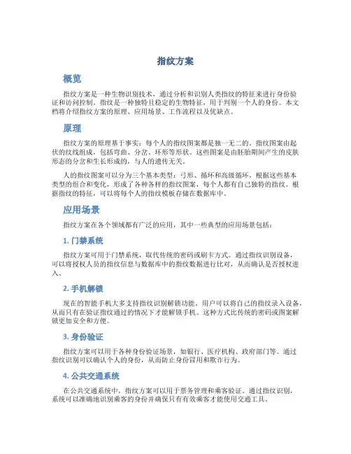 指纹方案介绍
