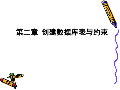 创建数据库表与约束