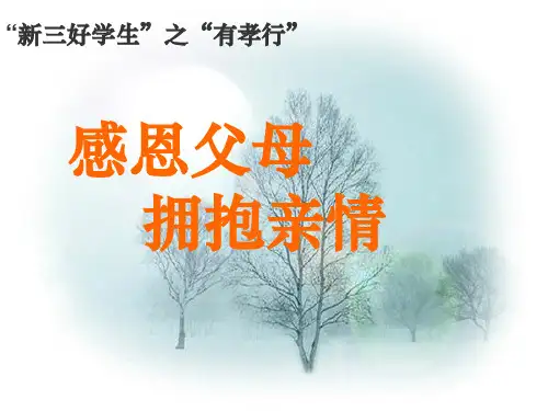 新三好学生系列之—孝敬父母主题班会精ppt课件