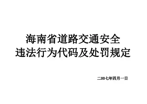 海口市道路交通安全违法行为代码及处罚规定.doc