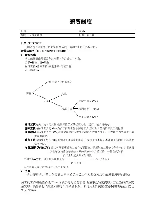2019年薪资制度