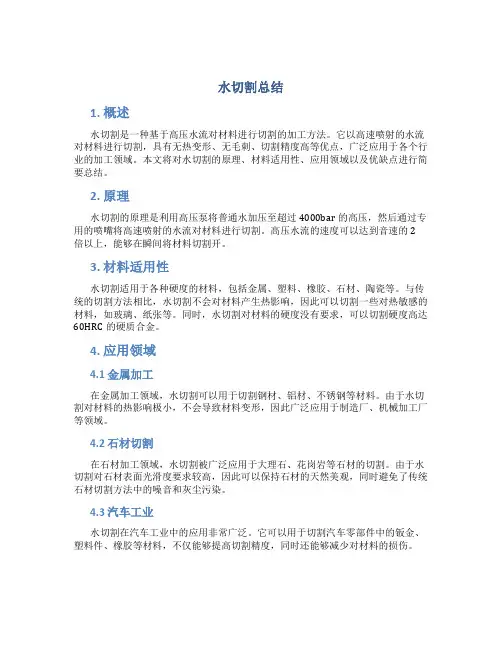 水切割总结