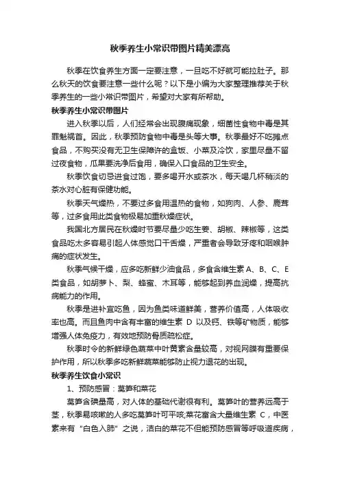 秋季养生小常识带图片精美漂亮