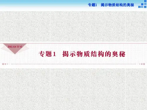 高中化学苏教版选修3课件 专题1 揭示物质结构的奥秘 课件 