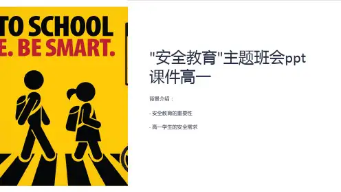 “安全教育”主题班会ppt课件高一