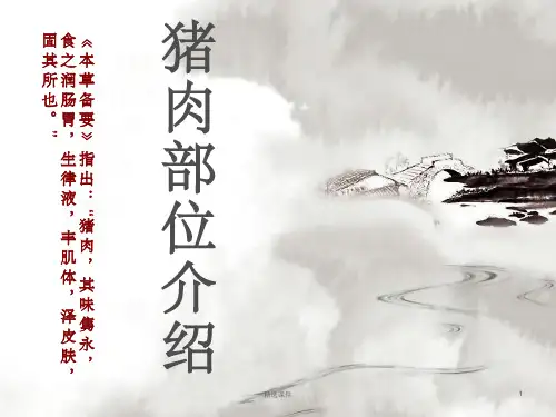 猪肉分割及部位介绍