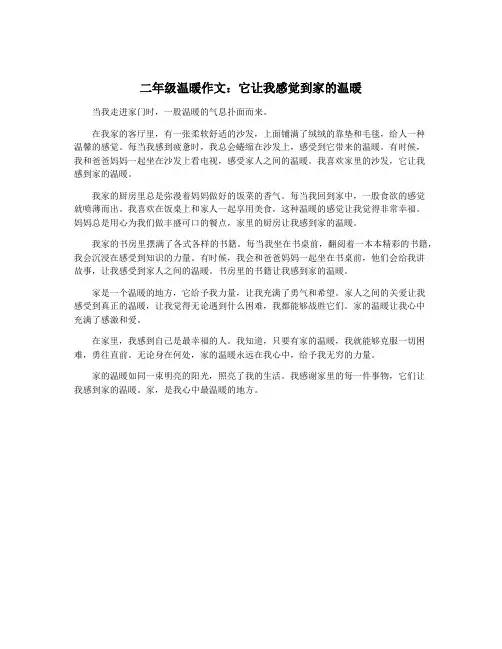 二年级温暖作文：它让我感觉到家的温暖