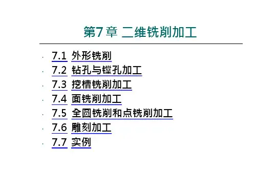 二维铣削加工  sterc   ppt