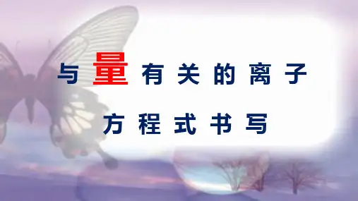 与量有关离子方程式的书写