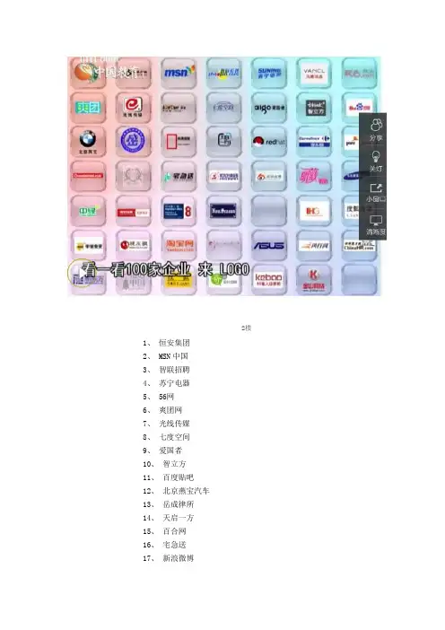100家知名企业