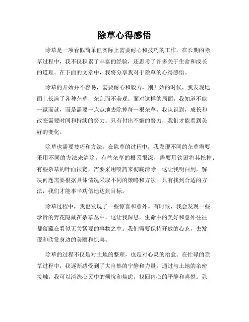除草心得感悟